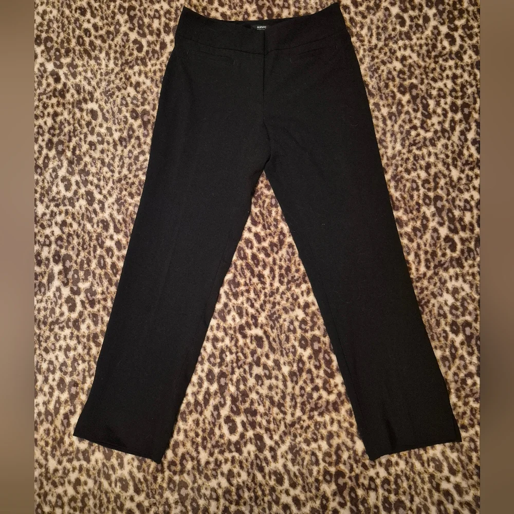 Alfani Women's Black Straight Leg Dress Pants 6 - Picture 3 of 13